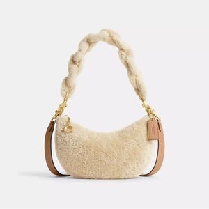 Coach Mira Shearling - Light Natural / Ivory with brass hardware